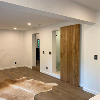 Porte de grange coulissante en bois dissimulée minimaliste Rail sans rail caché pour chambre salon cuisine hôtel-Style de porte fantôme