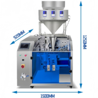 Machine d'emballage de sachets préformés pour sachets à fond plat, sachets à fermeture éclair, granulés, poudres, aliments pour chats, céréales, emballage multifonctionnel de sachets