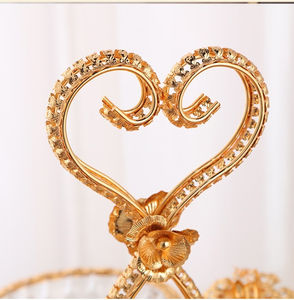 Plateau à fruits en verre trempé et fer forgé, style rétro européen, élégant, décoration de table exquise et accessoire pour hôtels et foyers - Product Image 5