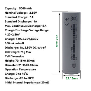 2025グレードEVE 50e 50pl 40pl 40p 21700バッテリー充電式イブ18650 25p 30pバッテリーセル5000mah 4000mah 3000mahドローン用 - Product Image 2