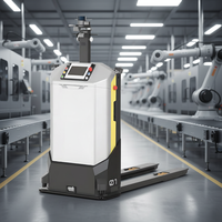 JICHUAN - Transpaleta Motorizada Inteligente Autónoma, Robot de Almacén LiDAR AGV, Montacargas Guiado por Láser, Capacidad de Carga de 1-3 Toneladas