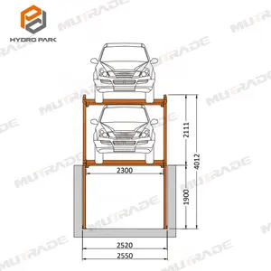 2 Level Car Parking lift Underground Twin Platforms Pit Parking System