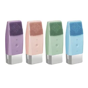 In 2024 Launched A Portable Silicone Deep Cleaning Induction Charging Silicone Facial Cleanser Silicone Face Cleansing Brush