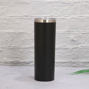 Sublimation Skinny Tumbler 12oz 15oz 20oz 30oz White Stainless Steel Straight Blank with Lid <b>Metal</b> <b>Straw</b> - Product Image 6