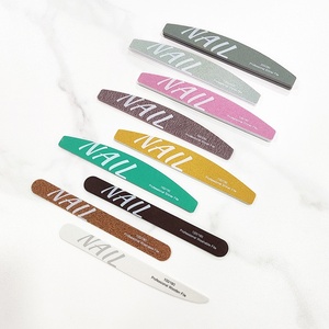 Lot de 9 limes à ongles professionnelles double face grain 100/180, bandes de ponçage et outils de polissage pour manucure, vente en gros - Product Image 1