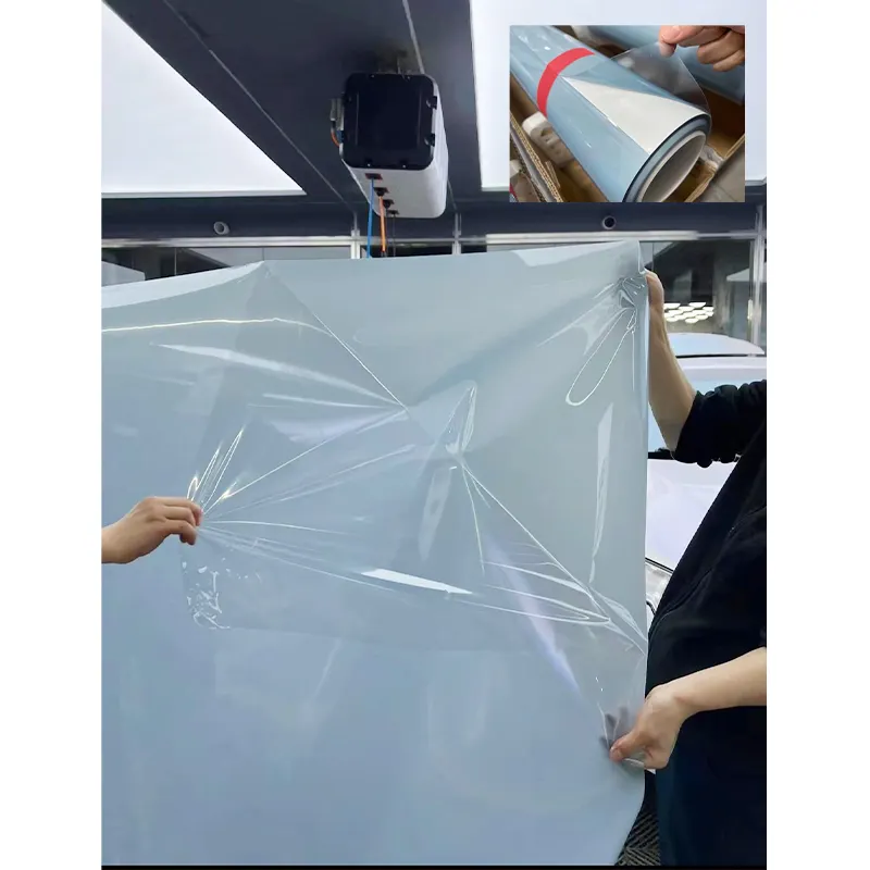 자동차 필름 랩 채광창 필름 선 루프 절연 필름 Tpu Ppf 자동차 포장 블루 비닐 랩 UV 보호
