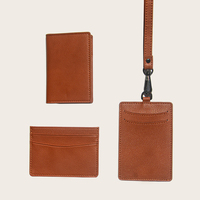 Tali Gantungan ID Card Kustom dengan Logo, Dompet Kulit Asli, Tali Leher, Hadiah Bisnis Korporat Saudi