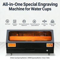 Nouvelle machine de gravure laser bleue LED de haute précision tout-en-un pour le marquage de logos et de textes sur gobelets, bouteilles et tasses