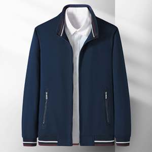Abrigo de Moda con Cuello Alto para Hombre, Chaqueta Moderna con Cierre de Cremallera, Ropa Casual para Hombres Jóvenes y de Mediana Edad - Product Image 1