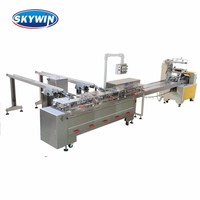 Machine de fabrication automatique de sandwich à biscuits Skywin équipement de biscuits à la crème avec machine d'emballage à flux