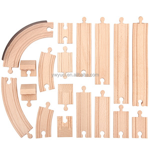 YUCI Accessoires <span class=keywords><strong>de</strong></span> train en bois éducatifs personnalisés, plusieurs voies, jouets en bois pour enfants <span class=keywords><strong>de</strong></span> 2 à 6 ans - Product Image 6