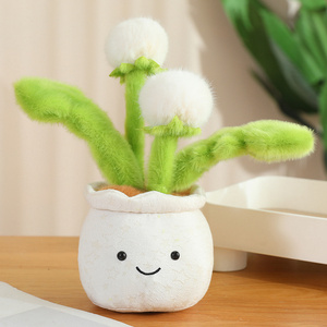 Peluche a Forma di Pianta in Vaso - Pianta in Vaso Imbottita - Pianta in Vaso Morbida - 25cm 3 Colori Assortiti Grazioso Fiore in Vaso: Tarassaco - Product Image 4