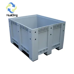 HUADING Best Price Plastic Bulk Container Foldable Large Plastic Pallet Boxes For Sale