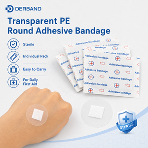 DERBAND OEM Pansement adhésif rond transparent en PE 25mm Stérile EO Emballé individuellement Imperméable Pansement ponctuel Marque privée - Product Image 5