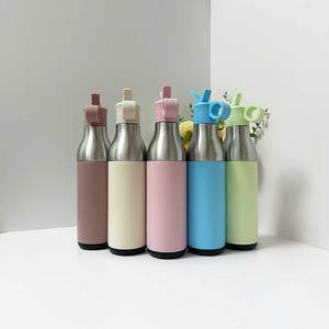 2 in 1 can <b>cooler</b> can <b>coolers</b> stainless steel vacuum double-wall 550ml 18oz tall skinny water bottle stainless steel - Product Image 4