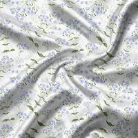 WF Wholesale Tissu satiné 100% polyester à séchage rapide, léger, imprimé numérique floral, effet soie brillant, pour vêtements de filles