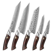 Couteaux de cuisine professionnels XINZUO, design épuré, acier damas, manche G10