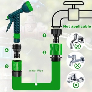 Garden Water <b>Connector</b> 3/4 Inch Plastic <b>Quick</b> Connect Threaded For Irrigation Hose Fitting - Product Image 3