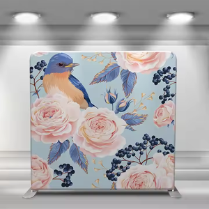 Double barre transversale Impression personnalisée Taie d'oreiller Rose Fleur Couverture <span class=keywords><strong>Photo</strong></span> Stand Photographie <span class=keywords><strong>Toile</strong></span> de fond Mur - Product Image 4