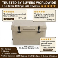 Glacière réutilisable 45QT avec couvercle, isotherme portable pour pique-nique, plage, camping, pêche et livraison en gros à l'exportation