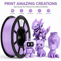Stock local aux États-Unis : Filament PLA pour imprimante 3D, 1,75 mm, violet lilas, 1 kg, bobine en plastique