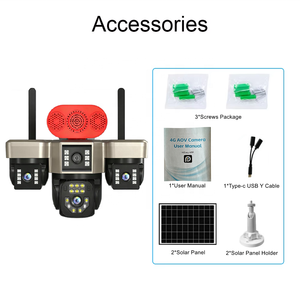 Caméra solaire 4G PTZ <span class=keywords><strong>HD</strong></span> à faible consommation avec 4 objectifs AOV, vidéo 24h/24, détection humanoïde par IA et contrôle via l'application HiEasy - Product Image 2