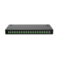 Panel Patch Fiber Optik 24 Core dari Lembaran Baja Galvanis dengan Adaptor Fiber Pigtail Fdf Rack dengan Adaptor FC/APC