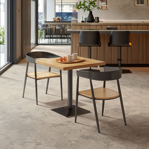 Ensemble Table et Chaises de Repas Professionnel en Bois Massif, Carré, Modèle 1016, pour Salon de Thé, <span class=keywords><strong>Snack</strong></span>, Restaurant, Cantine et Ameublement Domestique - Product Image 6