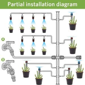 Kit de Sistema de Riego por Goteo con Aspersores y Tuberías para Riego de Jardín e Irrigación Automática, Capacidad de 70L, PVC ABS - Product Image 4