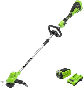 Greenworks-Coupe-bordure sans fil 40V 15 pouces, machine à outils de jardin avec batterie 2.0Ah et chargeur