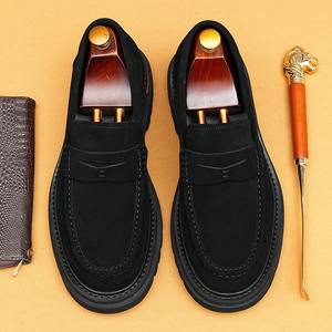 รองเท้าอ็อกซ์ฟอร์ดแบบผูกเชือกทรงหัวมน พื้นหนา สำหรับผู้ชาย หนังแท้ สไตล์ลำลอง ธุรกิจ งานแต่งงาน น้ำหนักเบา ระบายอากาศได้ดี - Product Image 4