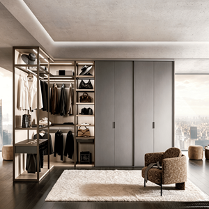 <span class=keywords><strong>Armoire</strong></span> de chambre à coucher moderne de style blanc, gain de place, du sol au plafond, avec tiroirs intégrés, unité de rangement modulaire BALOM - Product Image 2