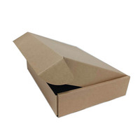 Boîte en carton ondulé sur mesure en gros, boîte postale de haute qualité noire et rose pour cosmétiques, recyclable