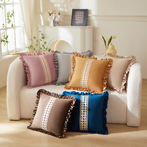 Cuscino Grande in Velluto con Cuciture, Morbido Imbottito per Casa, <span class=keywords><strong>Letto</strong></span>, Camera da <span class=keywords><strong>Letto</strong></span>, Divano, Uso Confortevole - Product Image 1