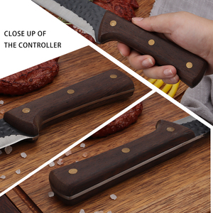 Dao chặt xương thép không gỉ rèn lớn, cán gỗ, lưỡi sắc bén 6-7.9 inch & 12 inch trở lên, sử dụng được cho cả hai tay, kiểu dáng hiện đại - Product Image 3