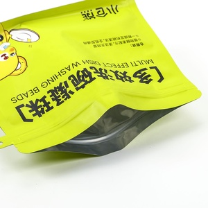 Vente en gros de papier d'<span class=keywords><strong>aluminium</strong></span> réutilisable de qualité alimentaire avec fermeture éclair à fond plat sac <span class=keywords><strong>déodorant</strong></span> personnalisé 300g sac à linge à perles - Product Image 5