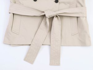 SHENZHU 2026 Nuova Collezione Primavera/Estate Abbigliamento <span class=keywords><strong>Donna</strong></span>: <span class=keywords><strong>Trench</strong></span> Lungo con Bottoni, Fiocco e Colletto a Risvolto, Maniche Lunghe, Vestibilità Ampia 3811040 - Product Image 5