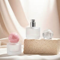 Flacon de parfum de luxe personnalisé avec couvercle givré, 30 ml, 50 ml, 100 ml, flacon de parfum vide avec étiquette privée personnalisée