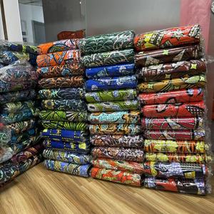 Desain baru kustom cetak kain katun Ankara kain cetak bunga kain stok katun kain Afrika cetak dan lilin 6 yard