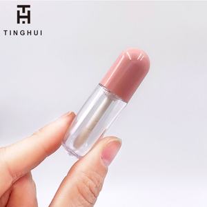 Manufacturer Mini Cute pink clear Capsule Shape Empty Lip Gloss Tubes Lipstick <b>Containers</b> - Product Image 5