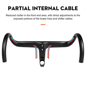 TOSEEK T700 Carbon-Rennrad-Lenker, integriert, 28,6 mm, vollständig interne Kabelführung, <span class=keywords><strong>Di2</strong></span> Aero, ultraleicht, Computerhalterung inklusive, Racing Pro - Product Image 4