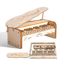 Piano jouable, puzzle en bois 3D, clavier électronique DIY, modèle d'instrument de musique, kit éducatif STEM, jouets pour enfants et adultes