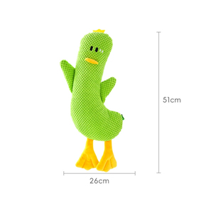 Nuevo Juguete <span class=keywords><strong>de</strong></span> Peluche <span class=keywords><strong>de</strong></span> Pato para Perros <span class=keywords><strong>de</strong></span> Lujo, Verde, Irrompible, Resistente a Mordeduras Agresivas, con Sonido, para Limpiar los Dientes - Product Image 4