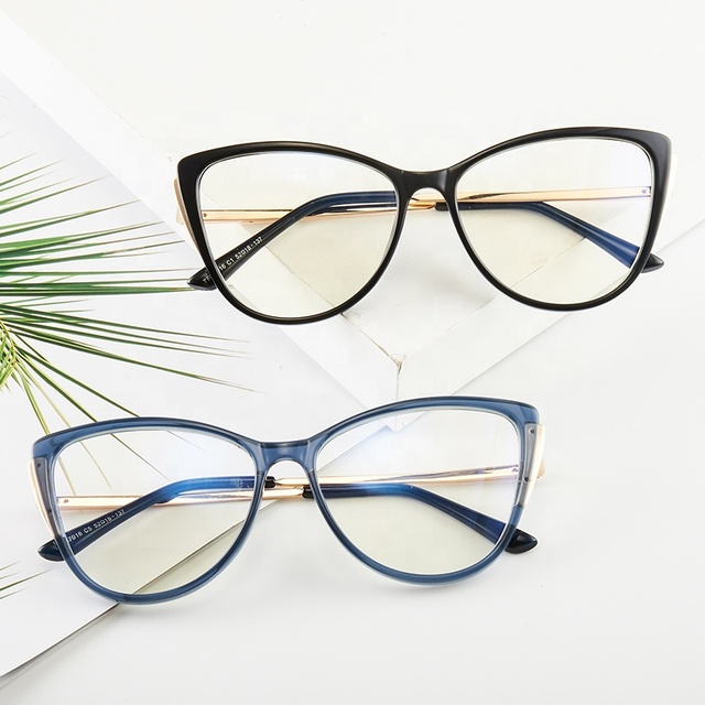 2026 Women Hot Selling Cateye Frame Fashion Glasses Anti Blue Light Blocking Gaming Computer Eyeglasses Frames