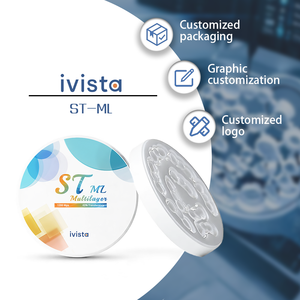 Disco Ceramico Multistrato per Sinterizzazione IVISTA <span class=keywords><strong>Dental</strong></span> <span class=keywords><strong>Lab</strong></span> ST ML, Blocco di Zirconia per Macchinari, Consumabili Dentali Manuali di Classe II - Product Image 2