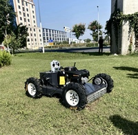 Tondeuse à gazon portative à roues, 190cc, démarrage électrique, télécommande, qualité industrielle, petit robot, moteur 4 temps