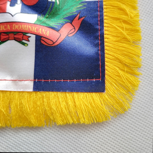 Bandera de República Dominicana Rectangular de 4x6 Pulgadas (10x15 cm), Impresa Digitalmente en Poliéster Resistente, Mini Bandera para Auto con Ventosa - Product Image 3