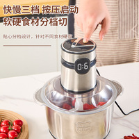 Hachoir à viande multifonctionnel en acier inoxydable, hachoir à viande électrique pour bébé, robot culinaire électrique grande capacité