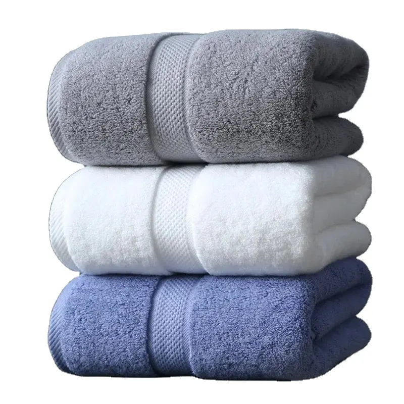 Grandes serviettes de bain 100% coton 140x70cm serviettes de plage supplémentaires poids plus léger absorbant séchage rapide serviettes de bain parfaites