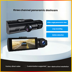 3-lens dashboard <b>camera</b> 1080P high-definition <b>night</b> <b>vision</b> wide-angle 3-channel full-view car recorder - Product Image 3